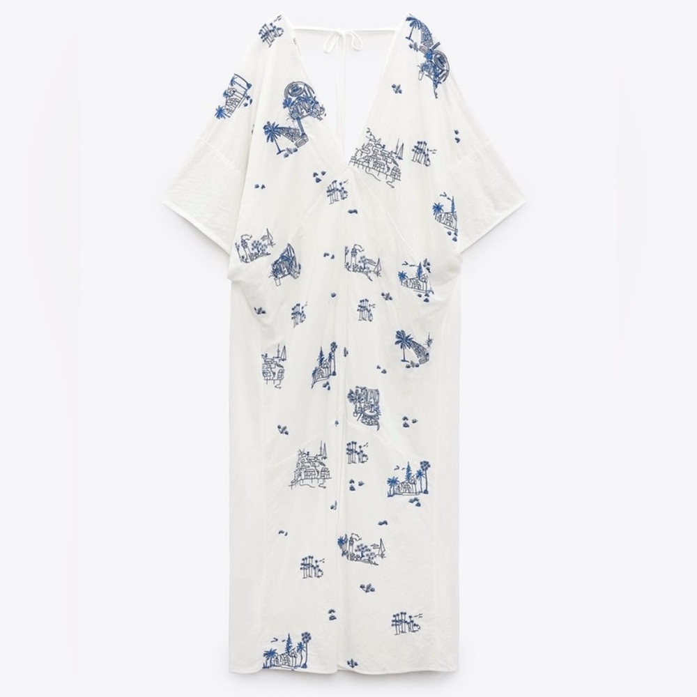 Zara White Textured Gown xs-s